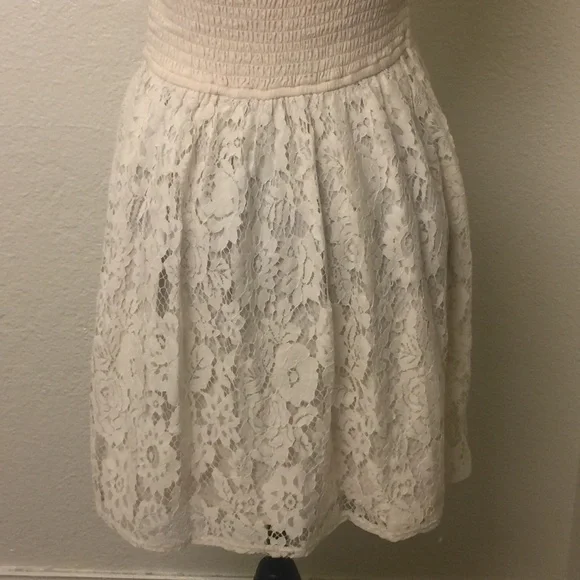 Abercrombie Iory corset boned lace adjustable strap mini dress - Picture 6 of 8